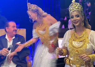 Aleyna Dalveren'in düğününde İbrahim Tatlıses sürprizi! Görüntüler olay oldu! Kilolarca altın...