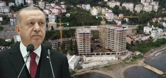 Başkan Erdoğan’ın sorduğu Ordu sahildeki 17 katlı binanın yıkımına başlandı