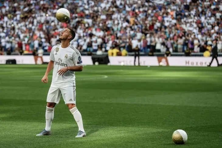 Real Madrid, en pahalı transferi Eden Hazard’ı tanıttı