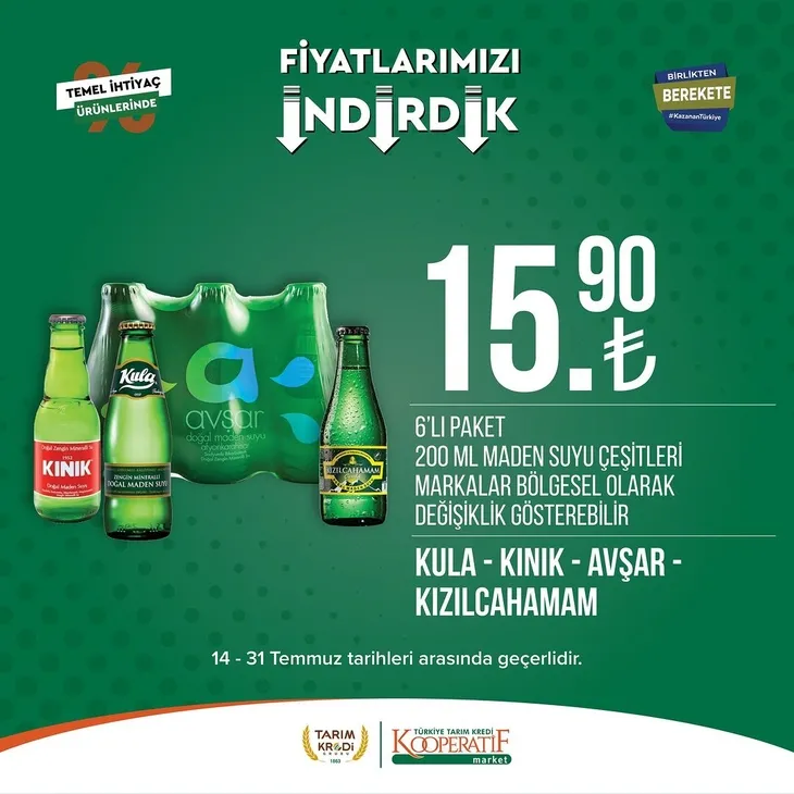 Tarım Kredi Market indirimlerinde son 6 gün! Katalogda yok yok! Çamaşır deterjanı 99.90, Ayçiçek yağı 36.90, Süzme peynir 64.90, zeytin 57.90 TL...