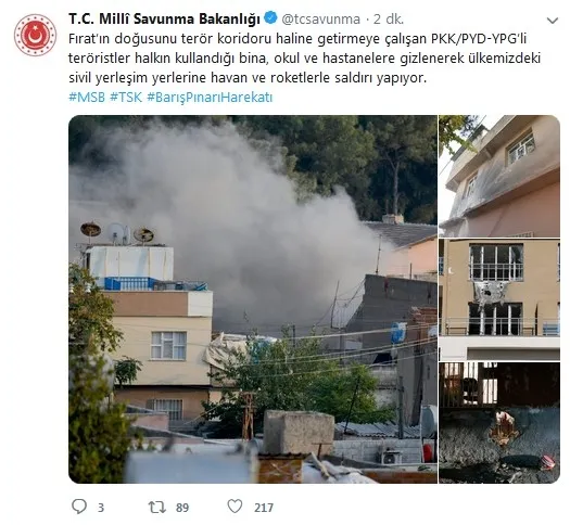 MSB: Teröristler sivil bölgelere saldırıyor! - 2