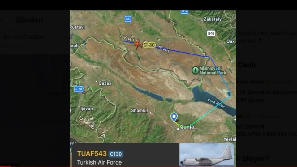 MSB: Askeri kargo uçağı Gürcistan’da düştü