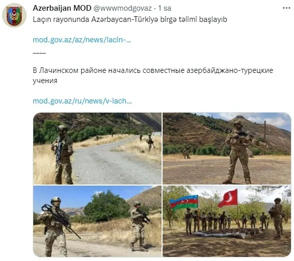 Azerbaycan ve Türkiye ordusundan Laçın’da askeri tatbikat - 5