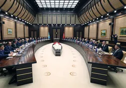 Başkan Erdoğan başkanlık etti: Külliye'de heyetlerarası görüşme