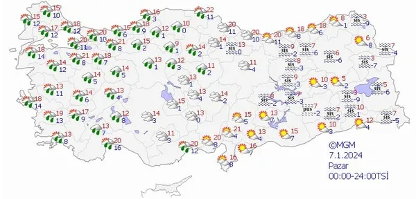 HAVA DURUMU | Yeni yağış dalgası geliyor! Meteoroloji haritayı yayınladı tarih verdi | 4-8 Ocak 2024 - 13