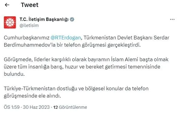 Başkan Erdoğan'dan bayram diplomasisi! Liderlerle tek tek görüştü - 1