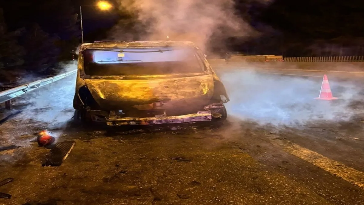 Adana'da çekici yangını: Seyir halindeyken alevlere teslim oldu