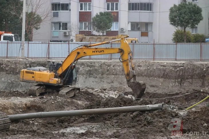 Normal inşaattan 3 kat hızlı ilerliyor! İzmir’de yatay mimari dönemi! Dikkat çeken Rıza Bey Apartmanı detayı