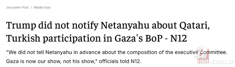 Washington'dan Tel Aviv'e diplomatik tecrit! Netanyahu uyurken açıklanmış: Gazze Kurulu'nda Türkiye var 2