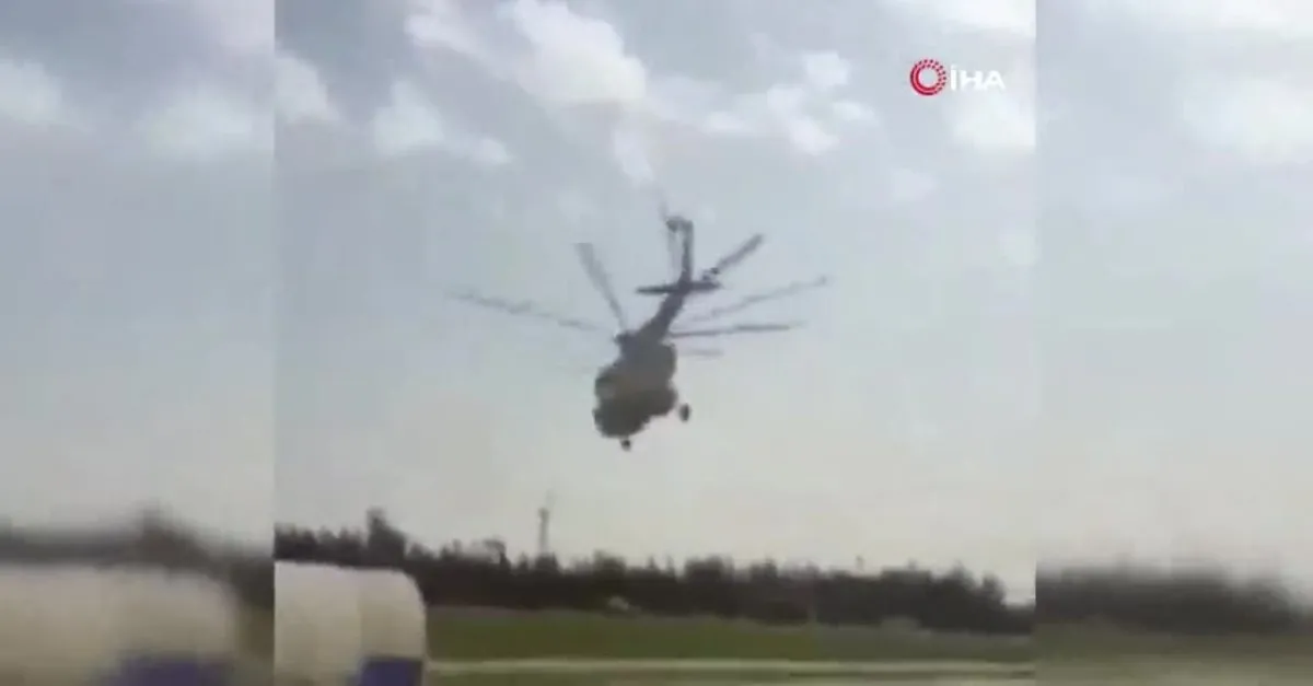 Para taşıyan helikopter düştü