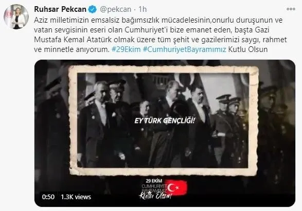 Cumhuriyet 97 yaşında! Siyasilerden 29 Ekim Cumhuriyet Bayramı mesajları