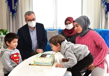 Şehidin oğluna doğum günü sürprizi