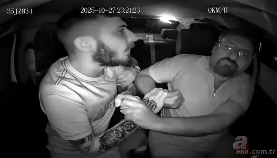 Taksi şoförü yolcusu tarafından darbedildi! O anlar kamerada 4