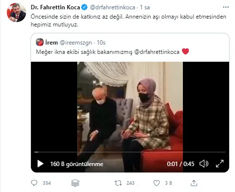 Sağlık Bakanı Fahrettin Koca ikna etti! Anaokulu öğretmeni aşısını oldu - 3