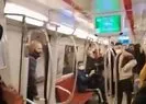 Metroda bıçakla kadına saldırdı