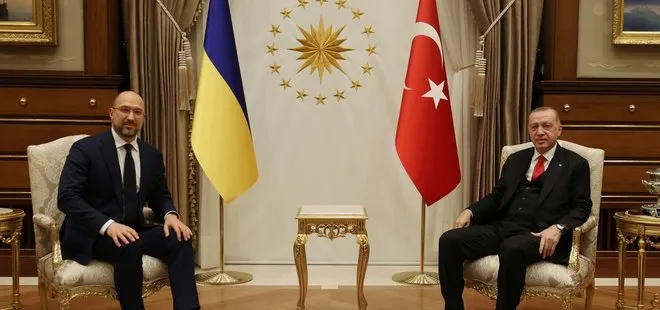 Başkan Erdoğan Ukrayna Başbakanı Denys Shmyhal’ı kabul etti