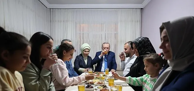 Milletin adamı! Başkan Erdoğan iftarda Ali Osman Taş ve ailesine konuk oldu