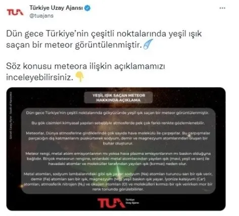 gokyuzundeki-yesil-isigin-gizemi-cozuldu-tua-meteor-sorusunu-yanitladi-1643711042211.jpg Gökyüzündeki yeşil ışığın gizemi çözüldü! TUA ‘Meteor düştü mü?’ sorusunu yanıtladı - 4