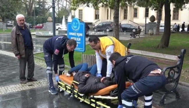 Samsun'da bankta sızan kadını görenler hemen ekipleri aradı - 2