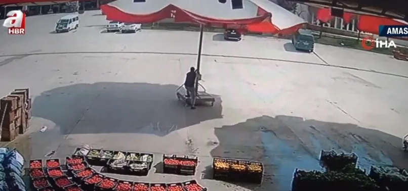 Amasya'da ikinci şemsiye ile "uçan adam” olayı