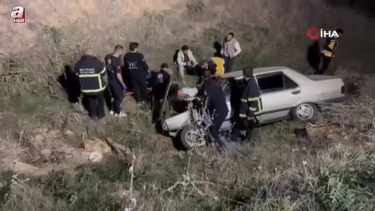 Otomobil şarampole yuvarlandı: 3 yaralı