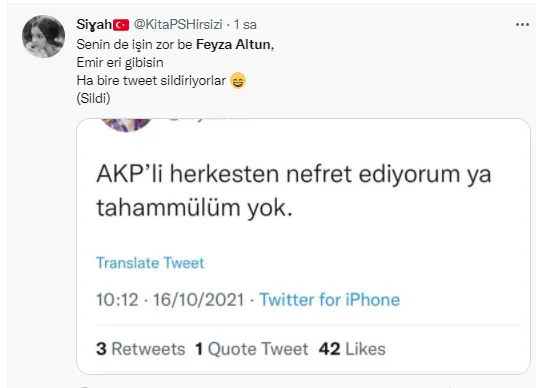 Bu zihniyet değişmez! CHP’li Avukat Feyza Altun kin kustu: AK Partili herkesten nefret ediyorum