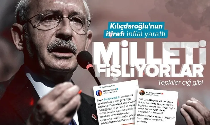 Milleti fişliyorlar! Bizdeki seçmen bilgileri YSK’da yok diyen Kılıçdaroğlu’na tepki yağıyor: Suç içeriyor