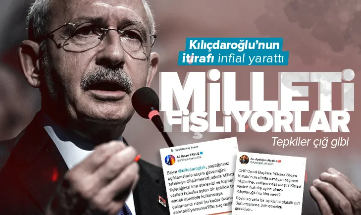 Milleti fişliyorlar! Kılıçdaroğluna tepki