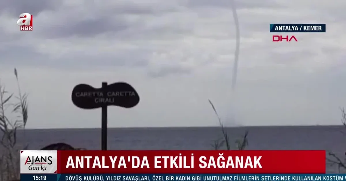 Antalya'da denizde hortum!