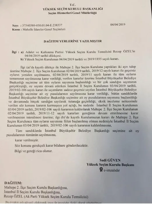 Son dakika: YSK’dan flaş karar - 1