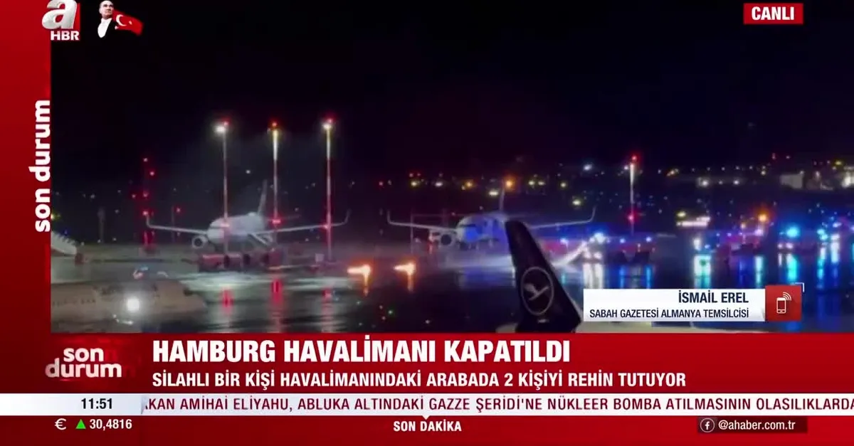 Hamburg Havalimanı'nda rehine krizi
