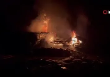 Tokat’ta geceyi aydınlatan yangın korkuttu