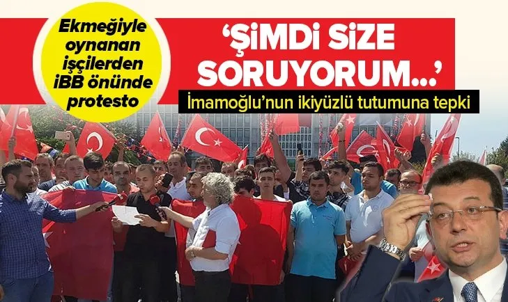 Ekrem İmamoğlu’nun Beltur’dan çıkardığı işçilerden İBB önünde basın açıklaması