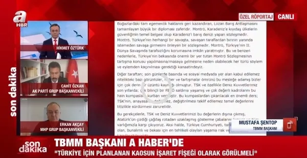 Son dakika: TBMM Başkanı Mustafa Şentop A Haber'de darbe imalı bildiriye tepki gösterdi - 2