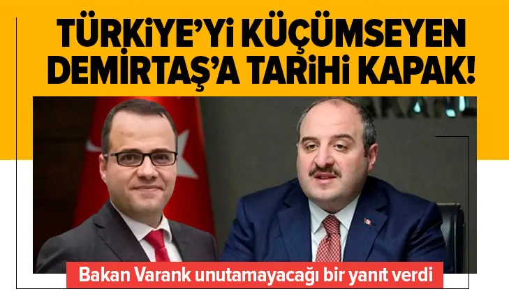 Bakan Varanktan Özgür Demirtaşa tarihi kapak!
