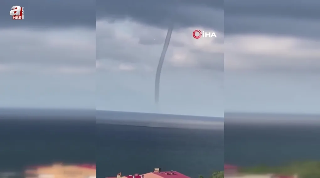 Giresun açıklarında hortum kamerada
