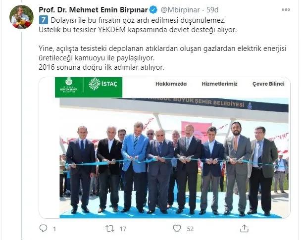 Ekrem İmamoğlu iki defa durdurduğu Seymen Çöp Gazı Enerji Üretim Tesisi Projesi’ni kendisinin başlattığını iddia etti