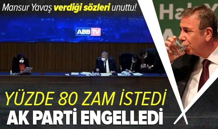 Mansur Yavaş seçim öncesi sözlerini unutup suya zam yapmak istedi AK Parti engelledi