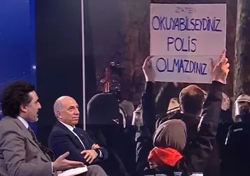 Polis memurlarına pankartla hedef alan vandallara ders niteliğinde ayar!