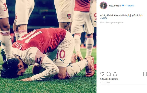 Mesut Özil'den şükür mesajı - 1