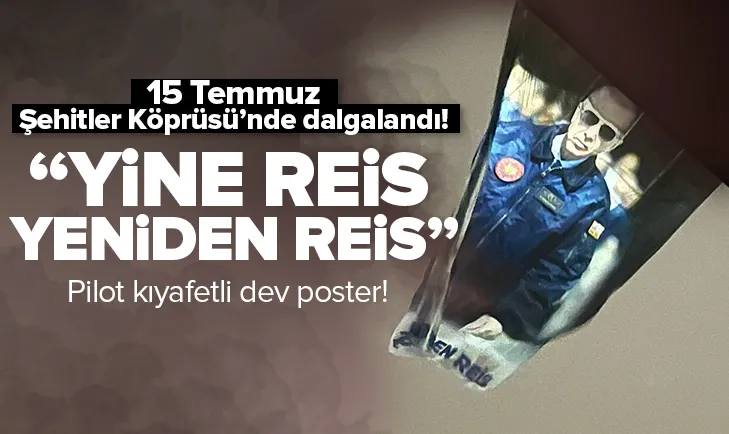 Başkan Erdoğanın posteri böyle dalgalandı!