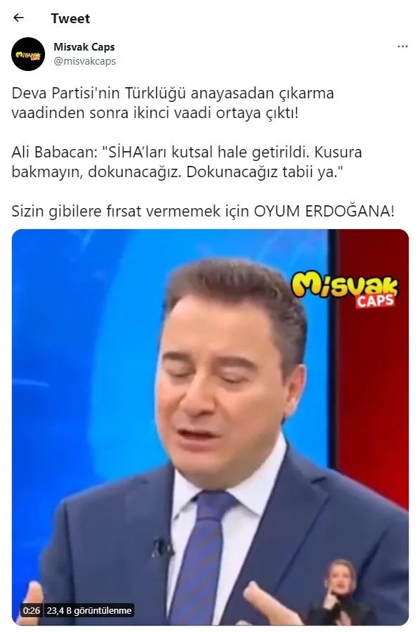 Ali Babacan'ın seçim vaadi belli oldu! Terörle mücadelede İHA ve SİHA'ların önü kesilecek
