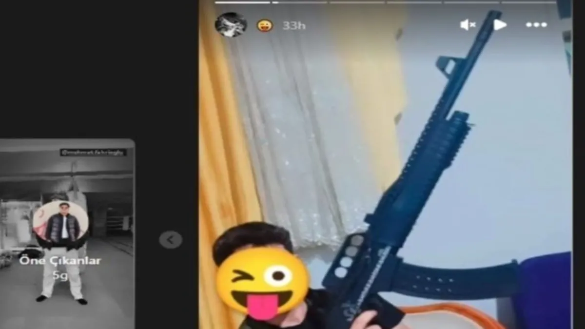 Sosyal medyada silahla fotoğraf paylaşımına tutuklama!