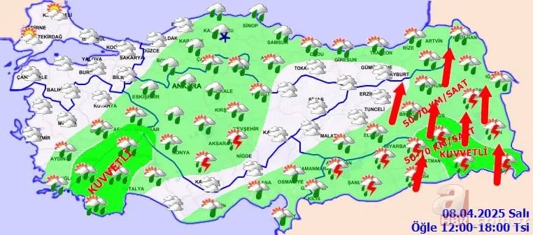 Meteoroloji'den uyarı üstüne uyarı: Sağanak, çöl tozu, kar yağışı... Nisan ortasında buz keseceğiz! 8 Nisan hava durumu 13
