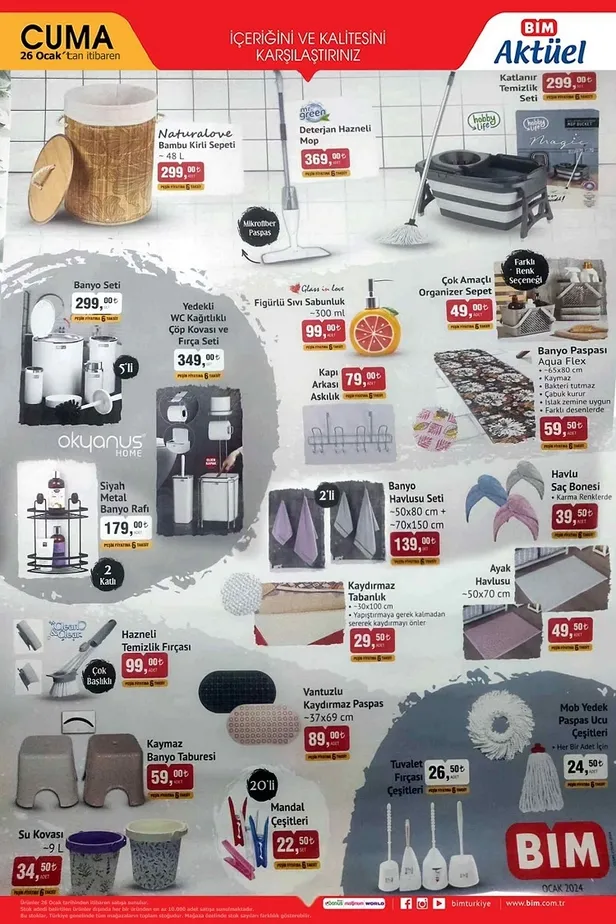 BİM 26 Ocak aktüel ürünler kataloğu yayınlandı! BİM’in kataloğunda hangi ürünler indirime girdi? İşte yeni afiş…