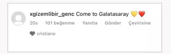 Galatasaray’da Cristiano Ronaldo çılgınlığı! Instagram’daki beğeni sonrası yorum yağmuru! Come to Galatasaray Ronaldo...