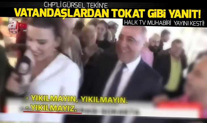 Foyası ortaya çıkan Gürsel Tekine vatandaşlardan tokat gibi yanıt!