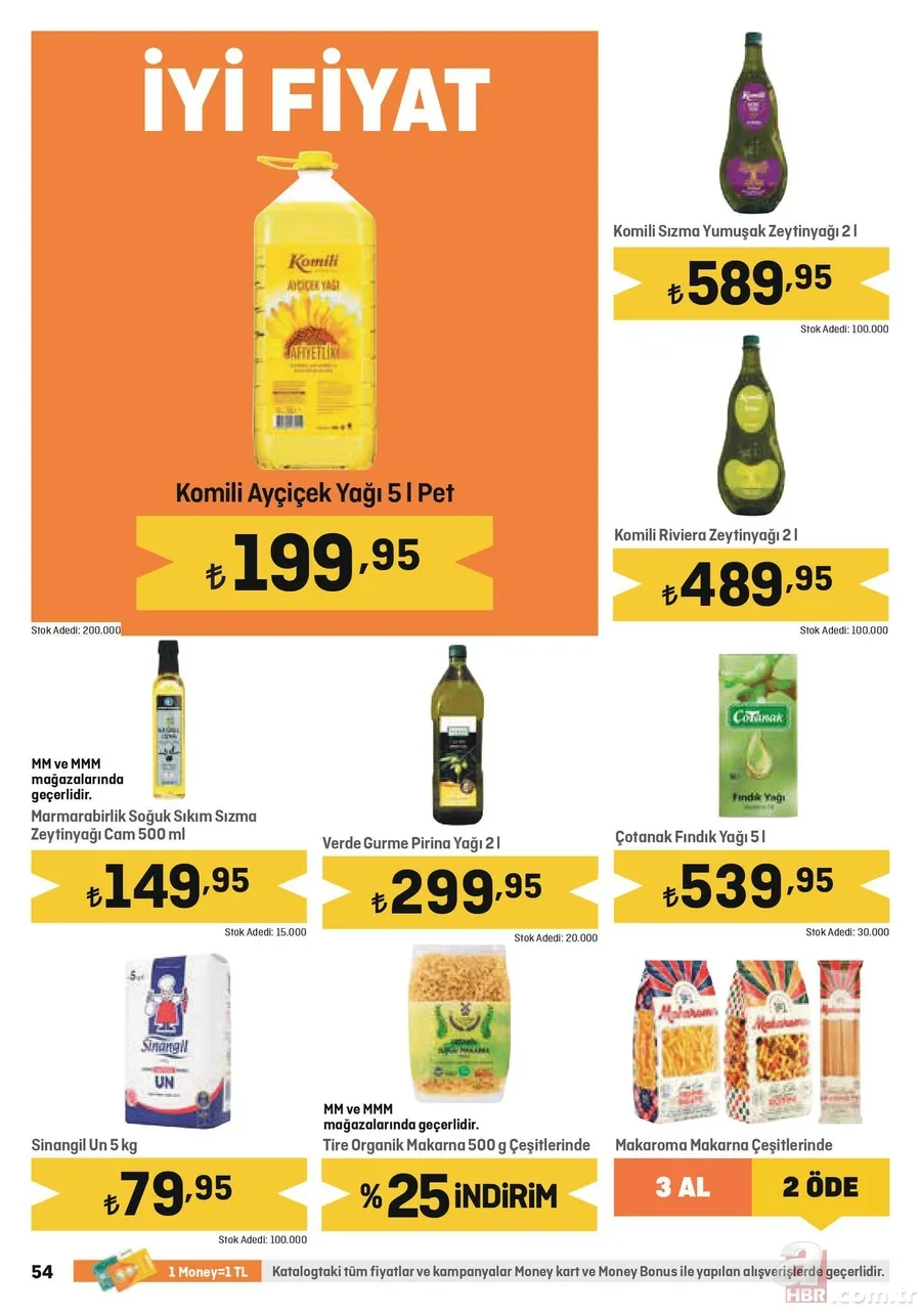 Migros 26 Nisan indirim kataloğu yayında! Migros’da 5KG Un 69,00 TL, Süzme Peynir 59,90 TL, Salça 39,95 TL, Ayçiçek Yağı 5L 199,95 TL’den satışta 14