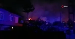 Havza’da yangın: İki ev hasar gördü