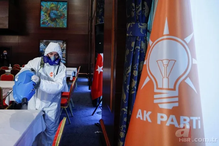 AK Parti Genel Merkezi koronavirüs (corona virüs) için dezenfekte edildi 8